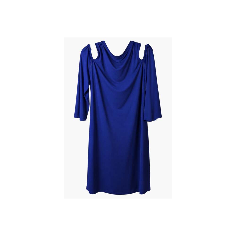 Michael Kors Dress 1X Plus Size Royal Blue Cold Shoulder Shift Dress NWT